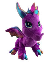 Cinder le dragon violet 8" Purple Baby Dragon